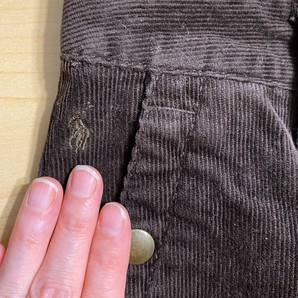 Ralph Lauren Corduroy Moto Zip Pants Brown Girl’s Size 16